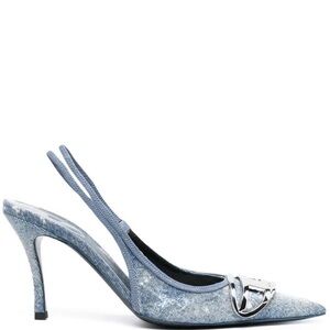 Diesel D-Venus Denim Slingback Pumps